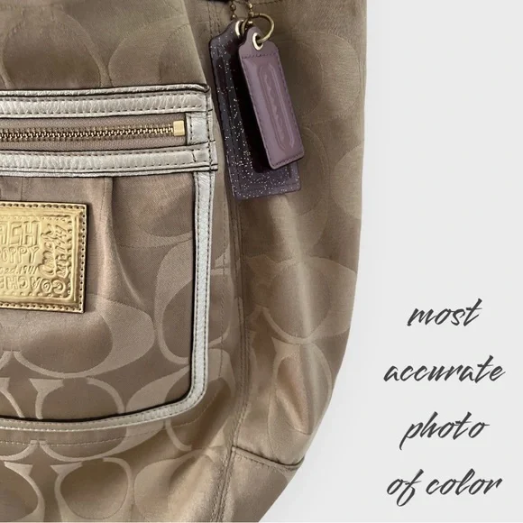 Coach Purse | Bella Signature Sateen | Large Purse | Poppy Collection | - Picture 9 of 10